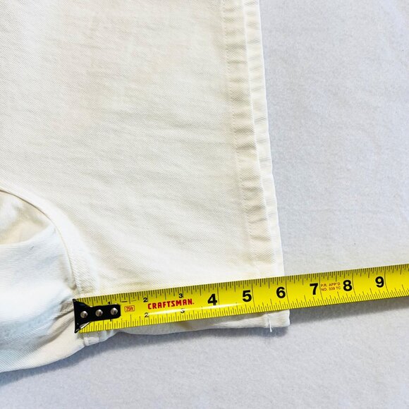 Abercrombie & Fitch Women White Blue The Dad Denim Short High Rise Plus Size 24 - Picture 9 of 9